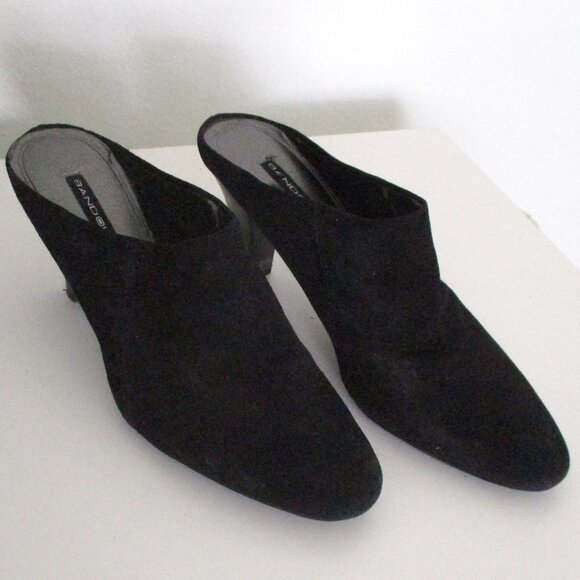 Bandolino "Fulltime" Womens Black Suede Slide w/3" Heel - Size 6.5M - Picture 2 of 9